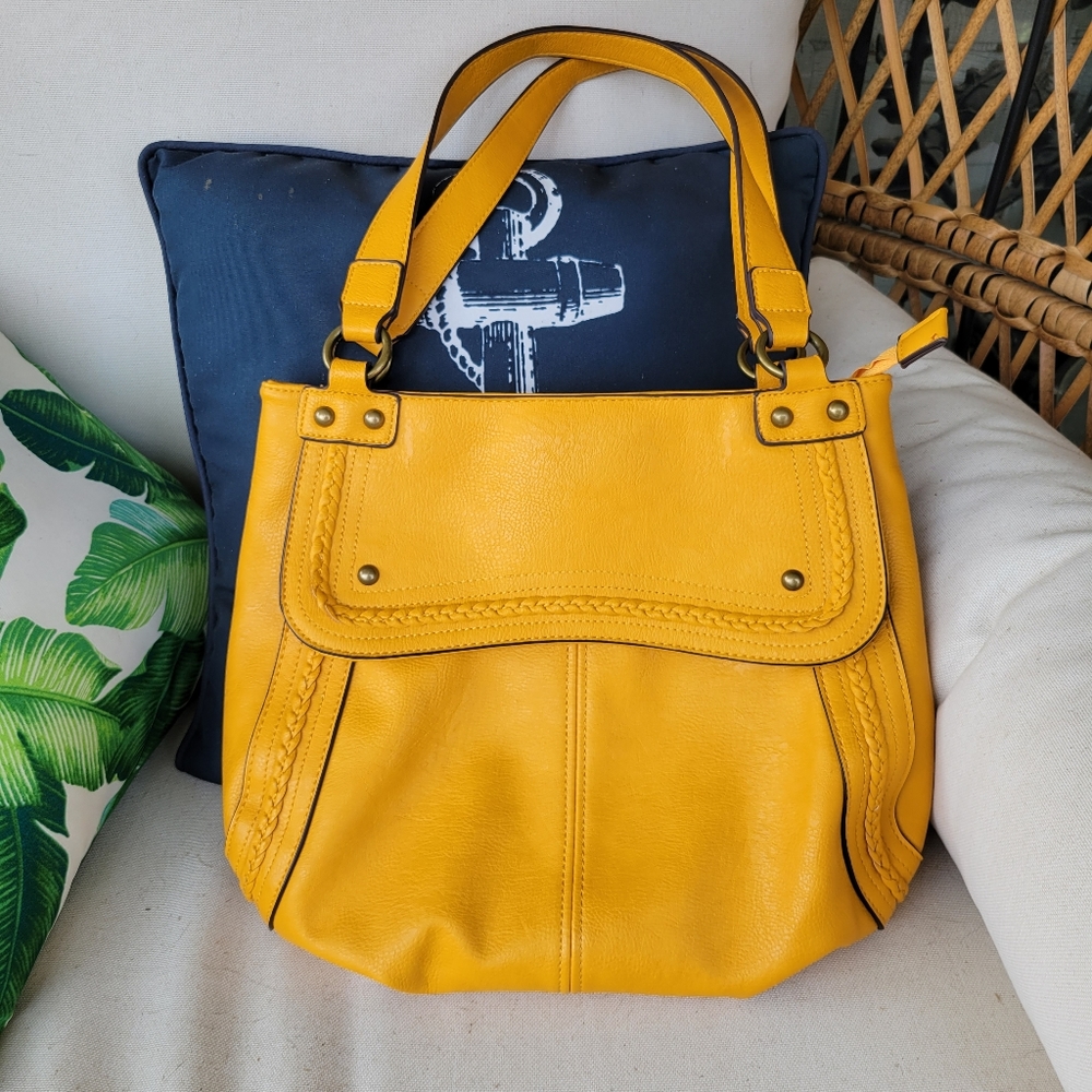Yellow shoulder bag